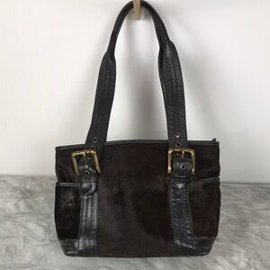 Vintage Made in Canada Brown Purse Designed by Edmond Salama  Inuit inspired.